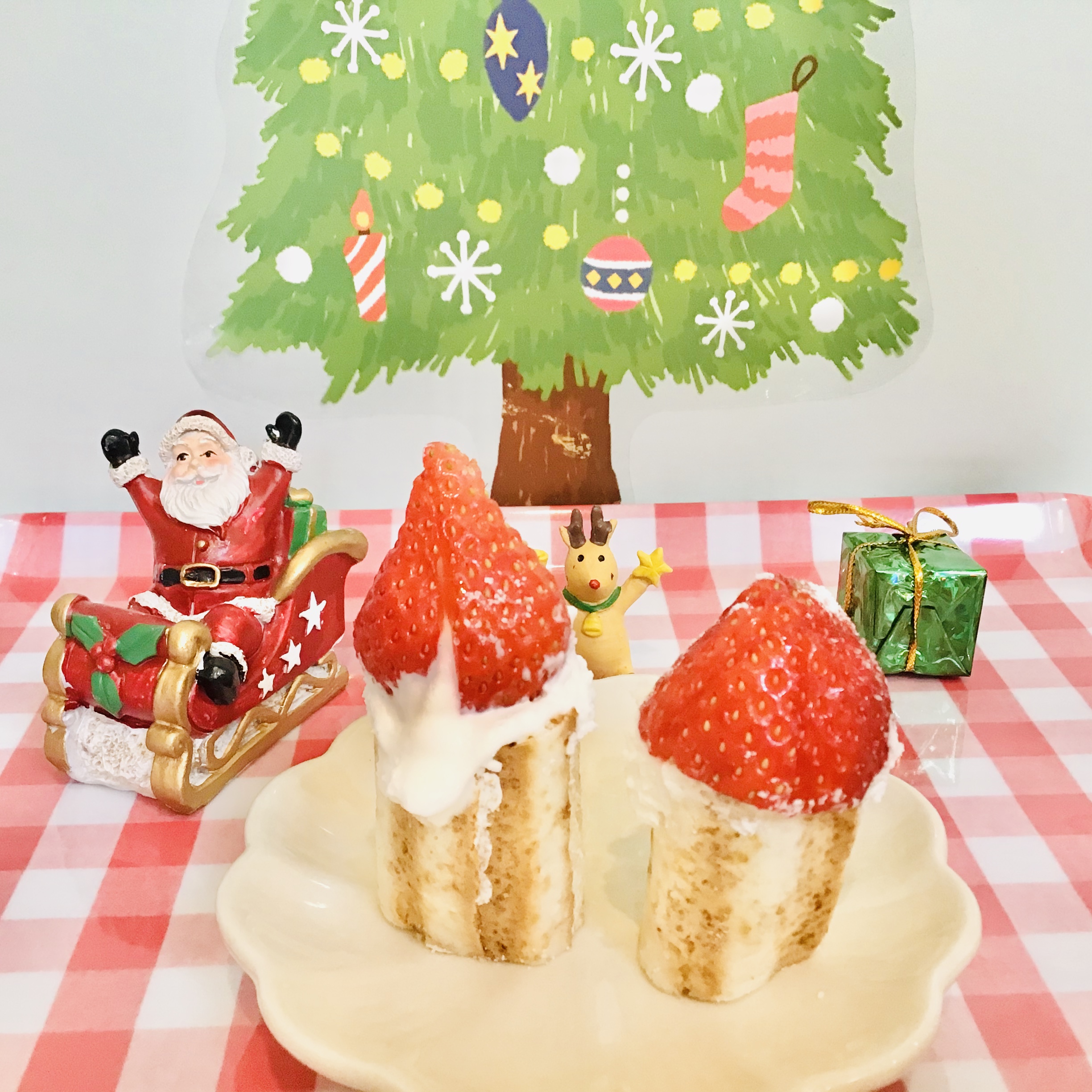 クリスマス☆ろうそく型ロールケーキ♪
